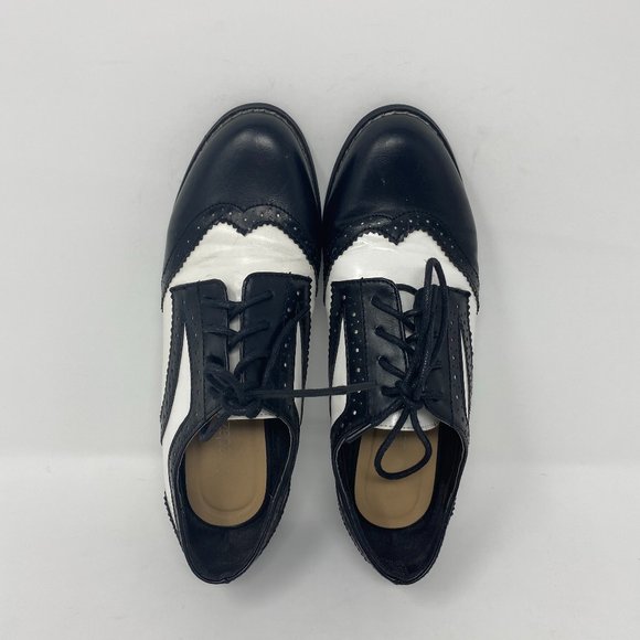 Shoe Dazzle Shoes Shoedazzle Black And White Alena Loafers Poshmark